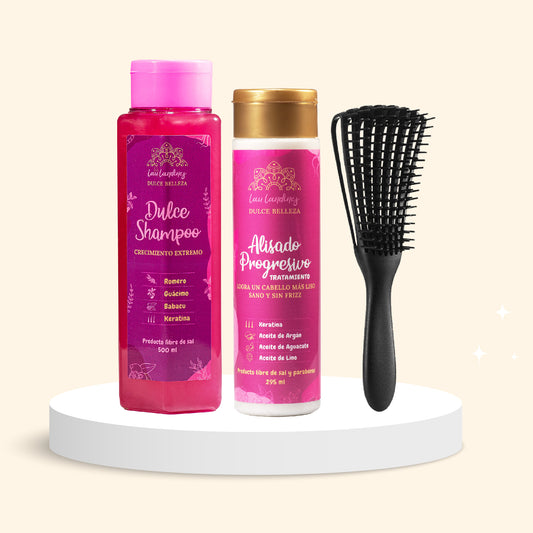 KIT SHAMPOO CRECIMIENTO + TRATAMIENTO LISO PROGRESIVO