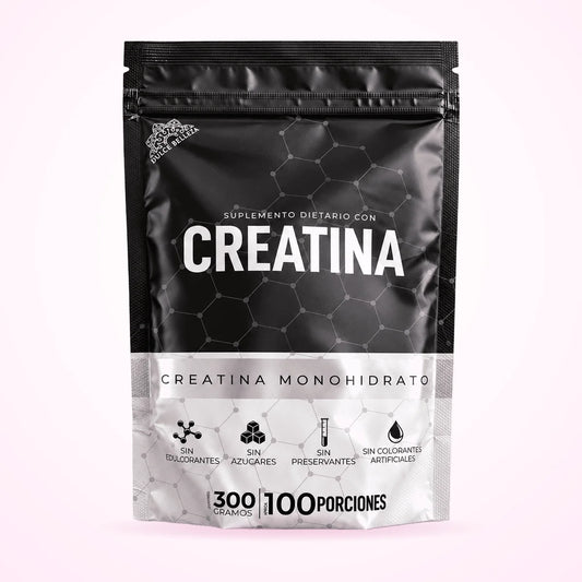 Bolsa de creatina monohidrato Dulce Belleza de 300 g, vista frontal